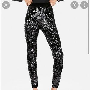 Express Sequin Pull on Jogger Pants Size Medium